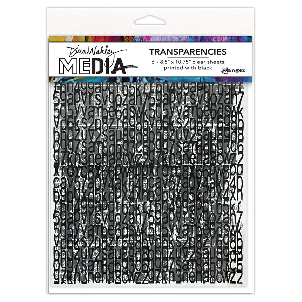 Dina Wakley Media Transparencies - Typography Set 2- (MDA82668)