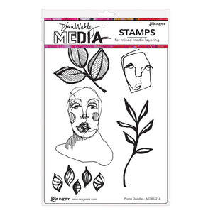 PRE-ORDER Dina Wakley MEdia Stamp Phone Doodles (MDR83214)