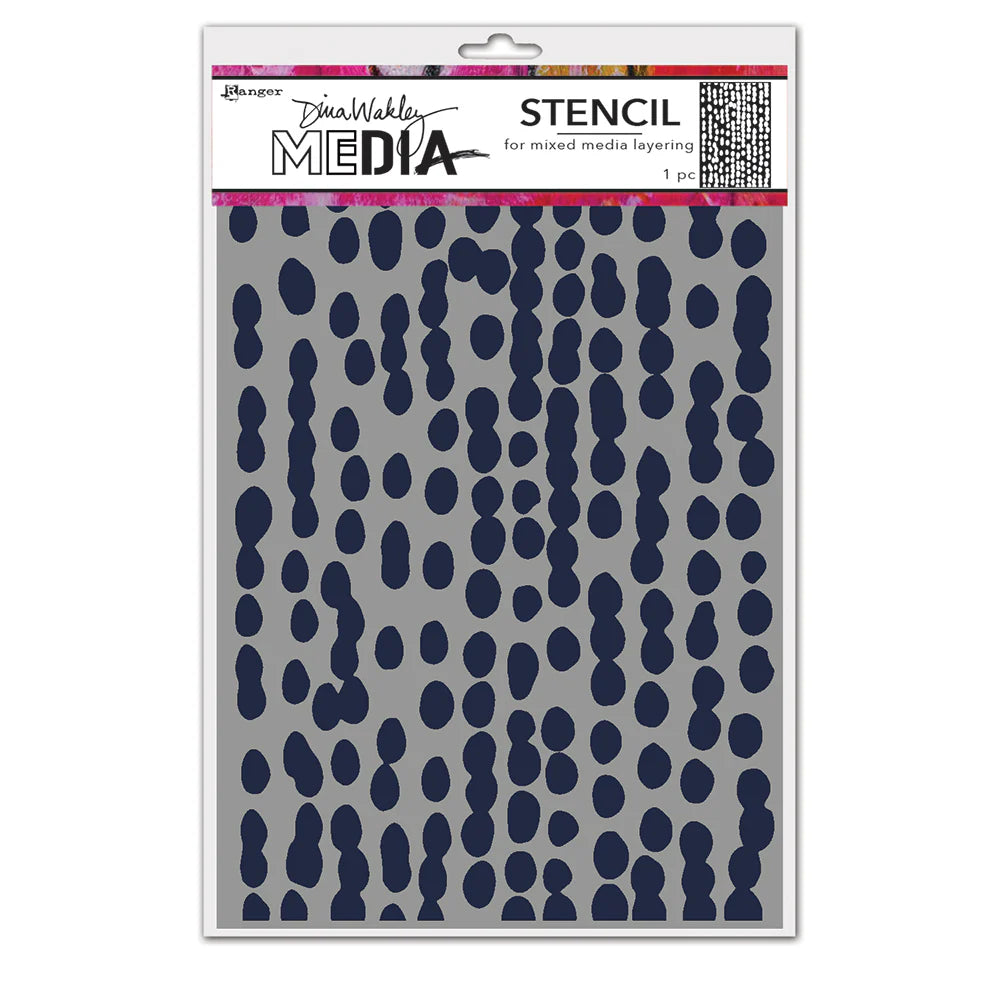 PRE-ORDER Dina Wakley Media Stencil Mushy Dots (MDS83092)