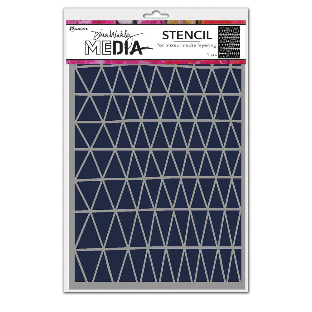 Dina Wakley Media Stencil Triangle Fence (MDS83153)