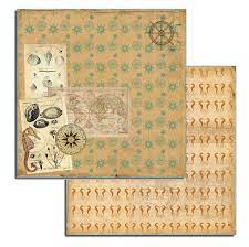 7gypsies Maritime Collection 12x12 Scrapbook Paper Boussole (19504)