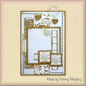 Nellie's Choice Bullet Journal Stamp Basic Notepage Layout (NBJCS007)