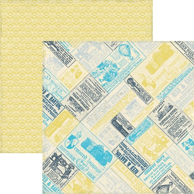 Authentique Favorite Collection 12x12 Scrapbook Paper Noteable (FAV004)