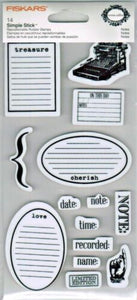 Fiskars Simple Stick Rubber Stamps Notes by Teresa Collins