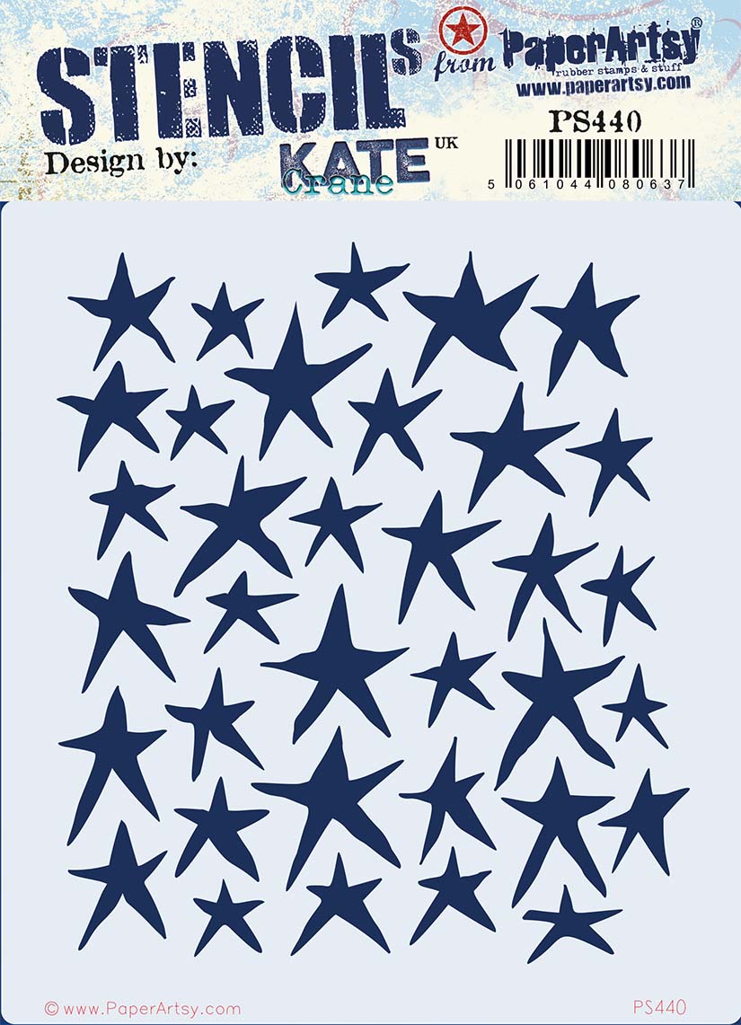 PaperArtsy Stencil Stars designed by Kate Crane (PS440)