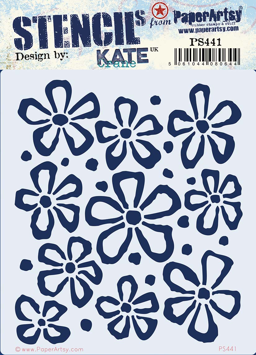 PaperArtsy Stencil Flowers designed by Kate Crane (PS441)