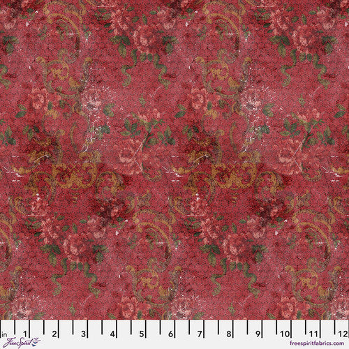 Tim Holtz Freespirit Fabric Red Tapestry (PWTH226.RED)