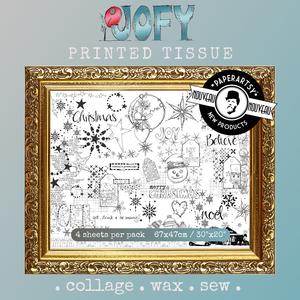 PaperArtsy JOFY Printed Tissue Christmas Collage Paper (PT09)