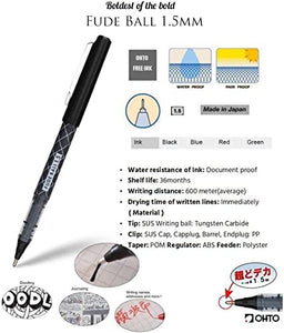 Ohto Fude Ball Pen 1.5mm Black