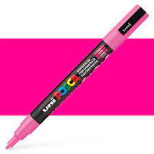 Posca Paint Marker 0.7mm Bullet Shaped Pink PC-1M