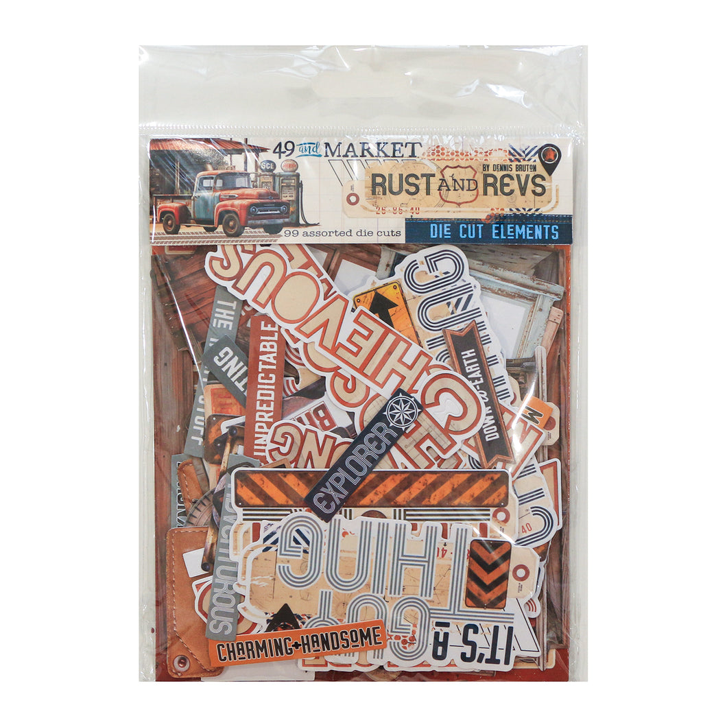 49 & Market Rust and Revs Die Cut elements (RAR-29123)