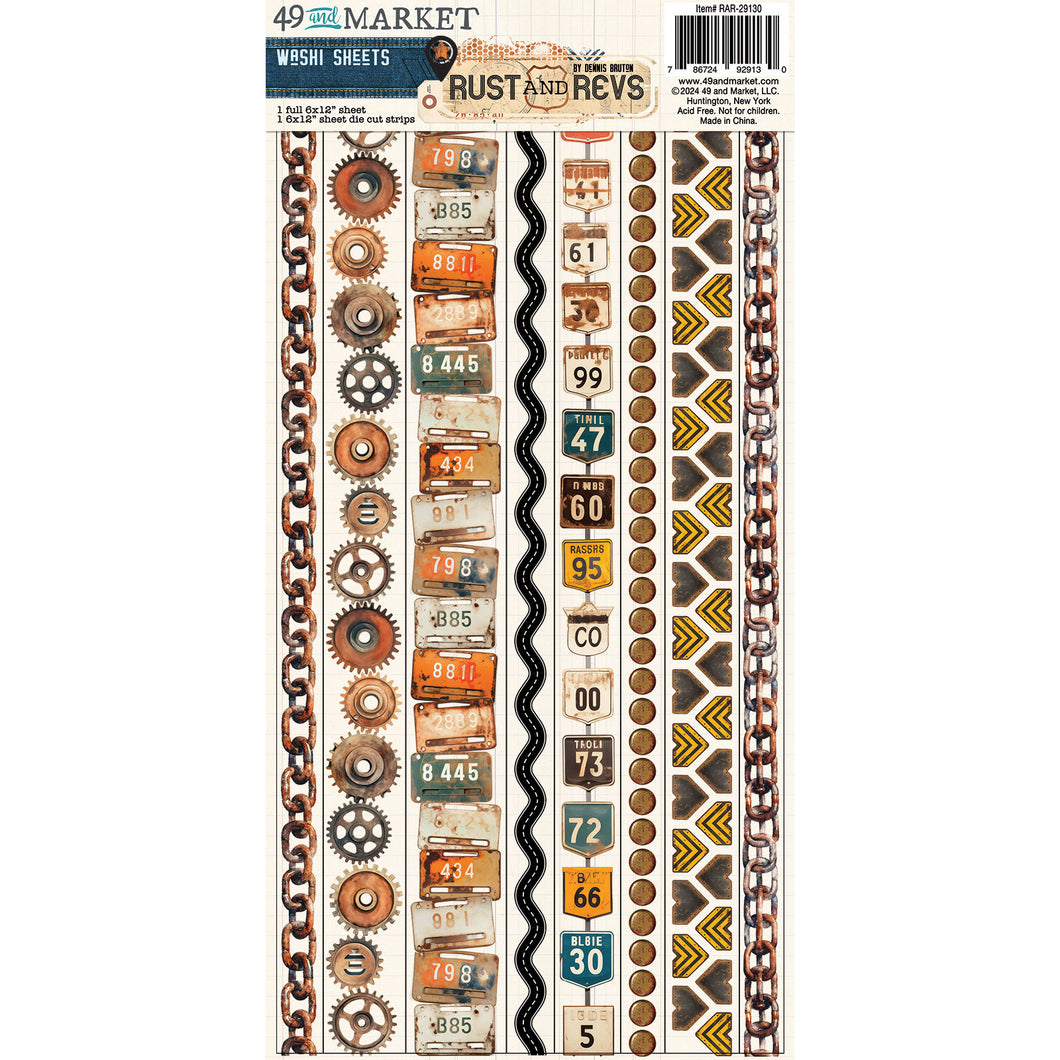 49 & Market Rust and Revs Washi Sheets (AR-29130)