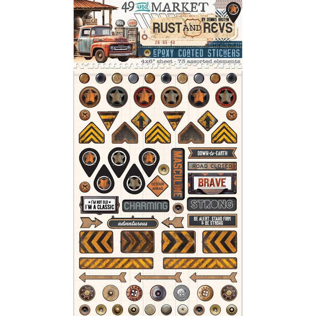 49 & Market Rust and Revs Wishing Bubble Epoxy Stickers (RAR-29147)