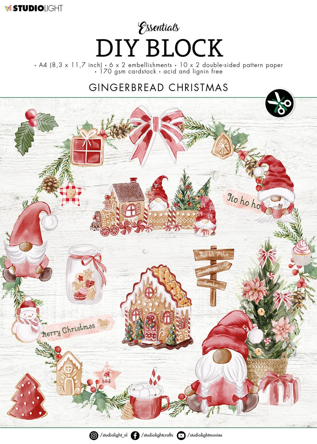 Studio Light Essentials DIY Block Gingerbread Christmas