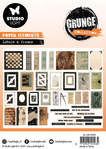 Studio Light Grunge Collection Paper Elements Labels and Frames (SL-GR-PE05)