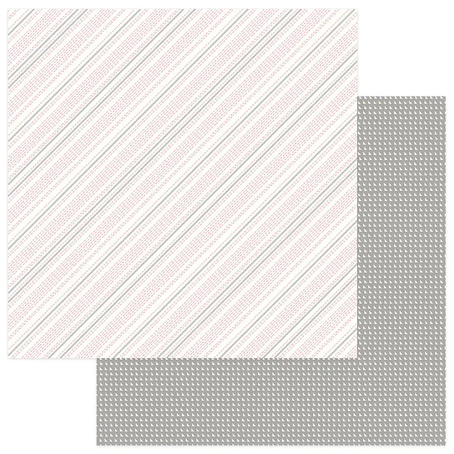 Photoplay Paper Snuggle Up Collection 12x12 Scrapbook Paper Stitched in Love (SNG9251)