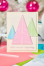 Load image into Gallery viewer, Sizzix A5 Clear Stamps Set W/Stencil Cosmopolitan Christmas Merry And Light By SP
