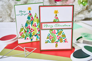 Sizzix A6 Layered Stencils 4PK Cosmopolitan Christmas Happy Holidays By Stacey Parke