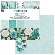 Load image into Gallery viewer, 49 and Market Color Swatch Teal Collection 12x12 Paper Pack (TCS-26214)
