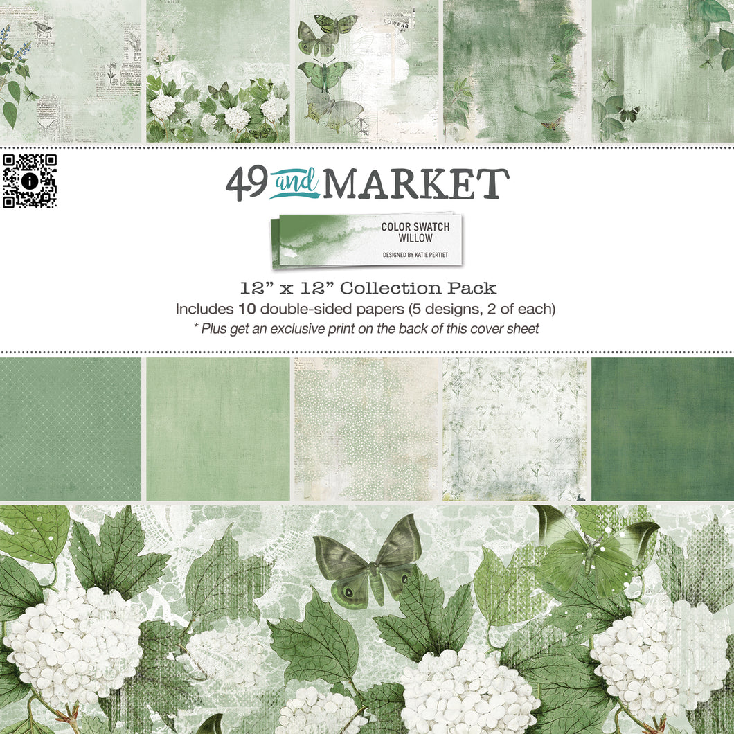 49 and Market Color Swatch Willow Collection 12x12 Paper Pack (WCS-27891)