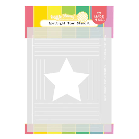 Waffle Flower Birthday Spotlight Star Stencil (WFS023)