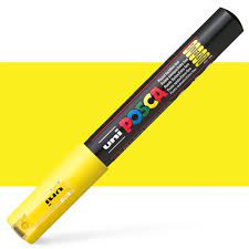 Posca Paint Marker 0.7mm Bullet Shaped Yellow PC-1M