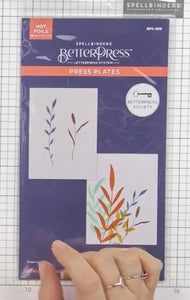 Spellbinders BetterPress Society August 2024 Plate Layered Leaves Add ON (BPS-006)