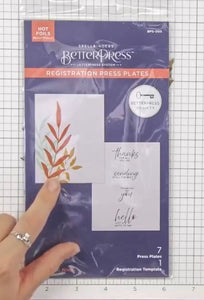 Spellbinders BetterPress Society August 2024 Plate Layered Leaves (BPS-005)