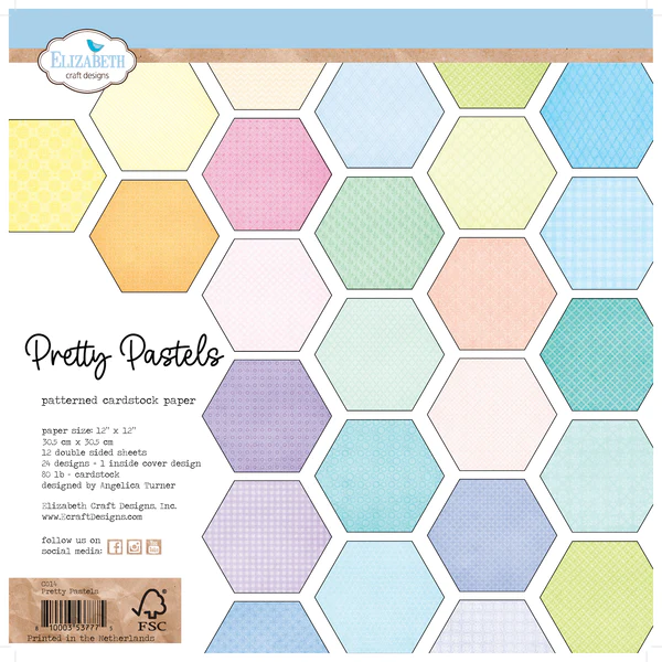 Elizabeth Craft Designs 12x12 Paper Pack Pretty Pastels (C014)