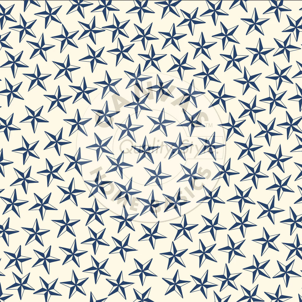 Canvas Corp. Navy & Ivory 5 Point Star 12x12 Scrapbook Paper (CCP2910)