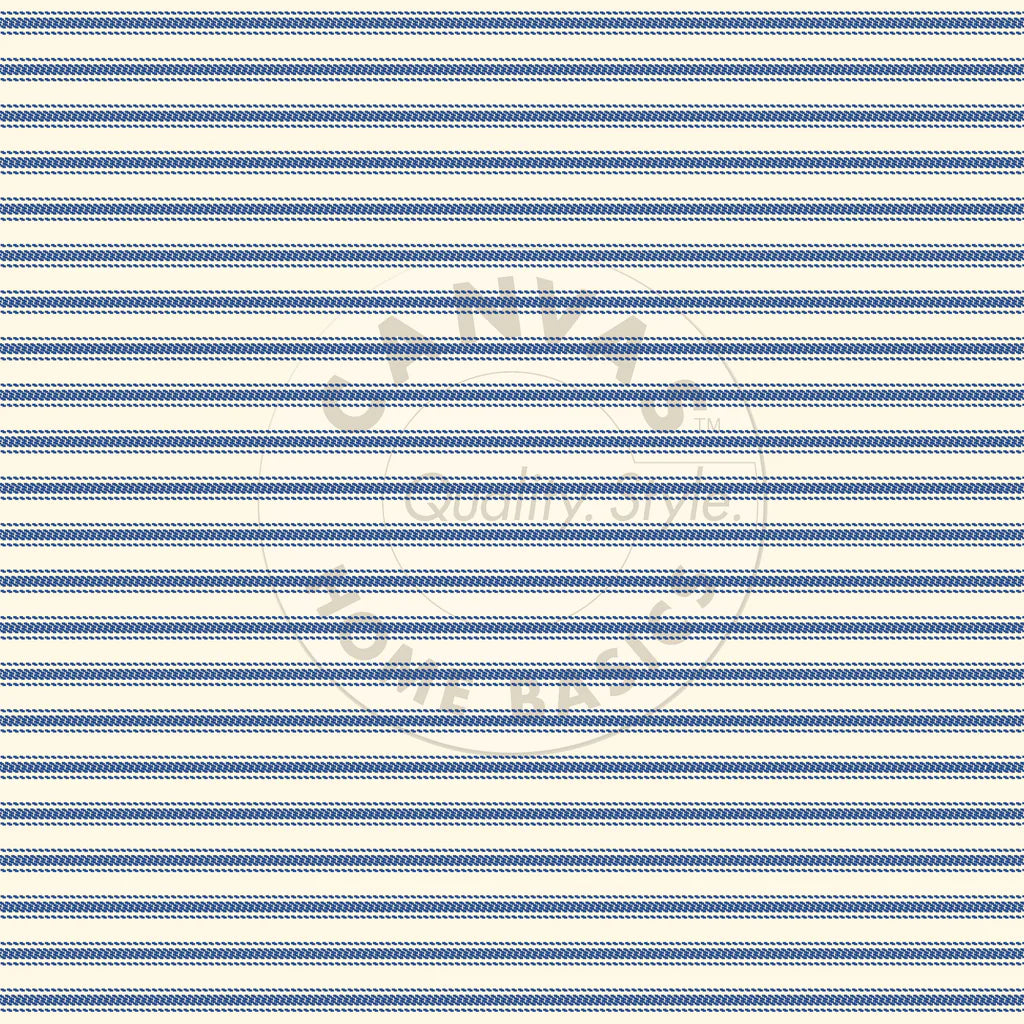 Canvas Corp. Navy & Ivory Ticking 12x12 Scrapbook Paper (CCP2911)