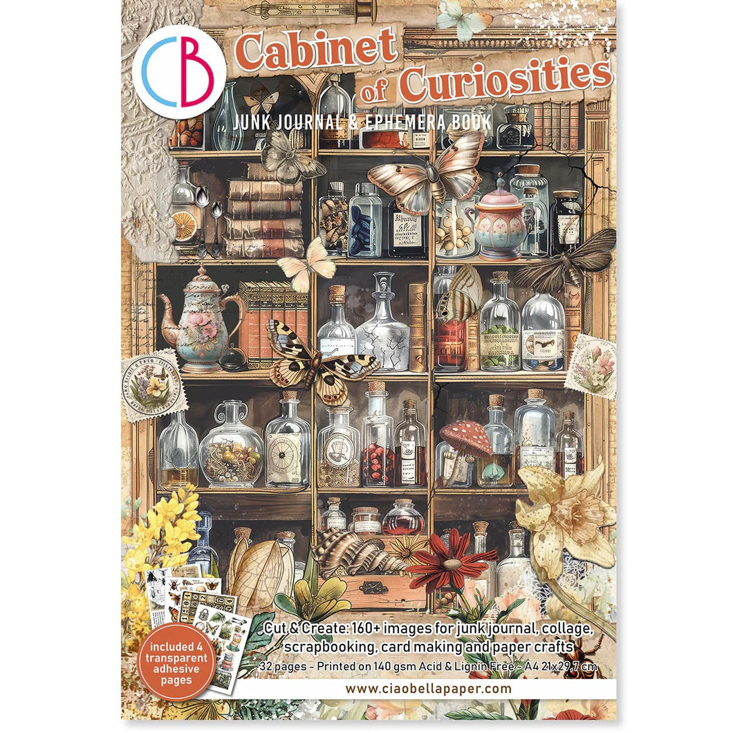 Ciao Bella - Cabinet of Curiosities Junk Journal & Ephemera Book A4 32/Pkg (CBB002)