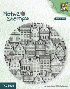 Nellie's Choice Motive Stamps Dancing Houses (TXCS026)