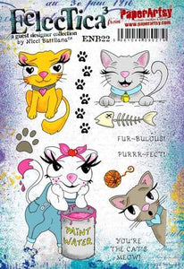 PaperArtsy Rubber Stamp Set Eclectica3 Fur-bulous by Nicci Dot (ENB22)