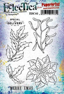 PaperArtsy Stamp Set Mistletoe & Holly designed by Scrapcosy (ESC46)