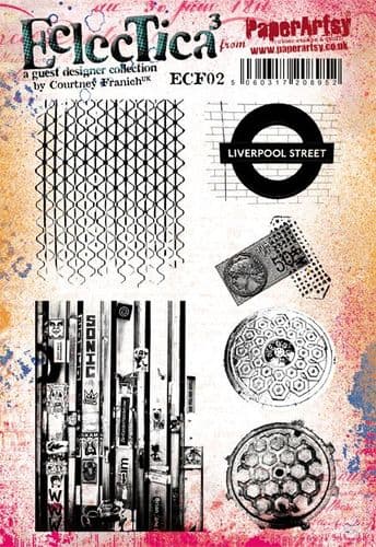 PaperArtsy Eclectica3 Stamp Set Liverpool Street designed by Courtney Franich (ECF02)