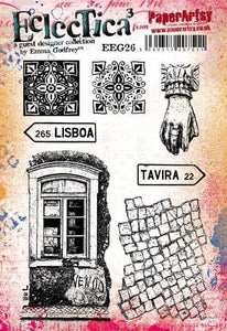 Paper Artsy Eclectica3 Rubber Stamp Set Lisboa by Emma Godfrey (EEG26)