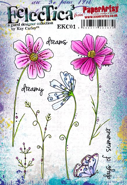 PaperArtsy Rubber Stamp Set Days of Summer by Kay Carley (EKC01)