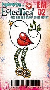 PaperArtsy Eclectica3 Mini Stamp Love Bird (EM02)