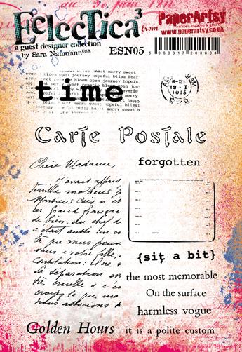 PaperArtsy Eclectica3 Stamp Set Time by Sara Naumann (ESN05)