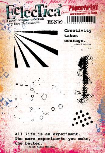 PaperArtsy Eclectica3 Stamp Set Creativity Takes Courage by Sara Naumann (ESN09)