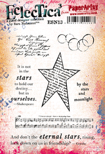 PaperArtsy Eclectica3 Stamp Set Eternal Stars by Sara Naumann (ESN13)