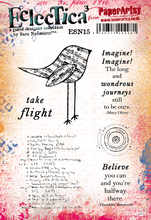 Load image into Gallery viewer, PaperArtsy Eclectica3 Stamp Set Take Flight by Sara Naumann (ESN15)
