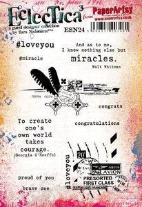 PaperArtsy Eclectica3 Stamp Set #loveyou by Sara Naumann (ESN24)