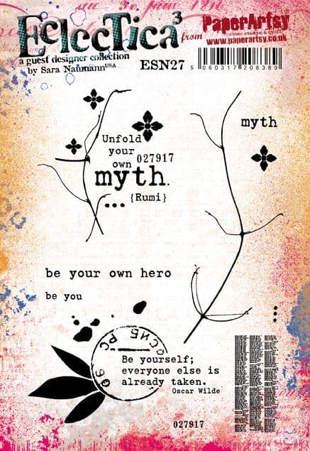 PaperArtsy Eclectica3 Stamp Set Myth by Sara Naumann (ESN27)