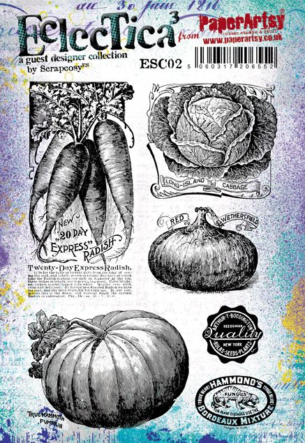 Paper Artsy Stamp Set Vegetables designed by Scrapcosy (ESC02)