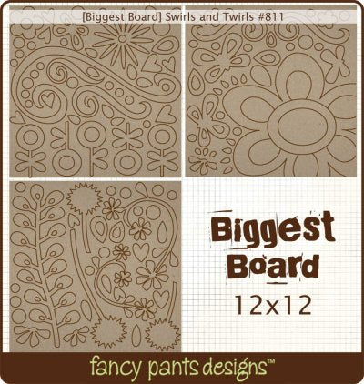 Fancy Pants Designs Biggest Chipboard Set Swirls and Twirls (811)