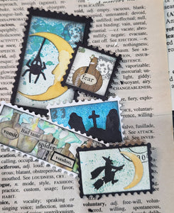 Halloween Postage Stamp Art with Michelle - Saturday, October 12th @ 11:00 AM - In Person