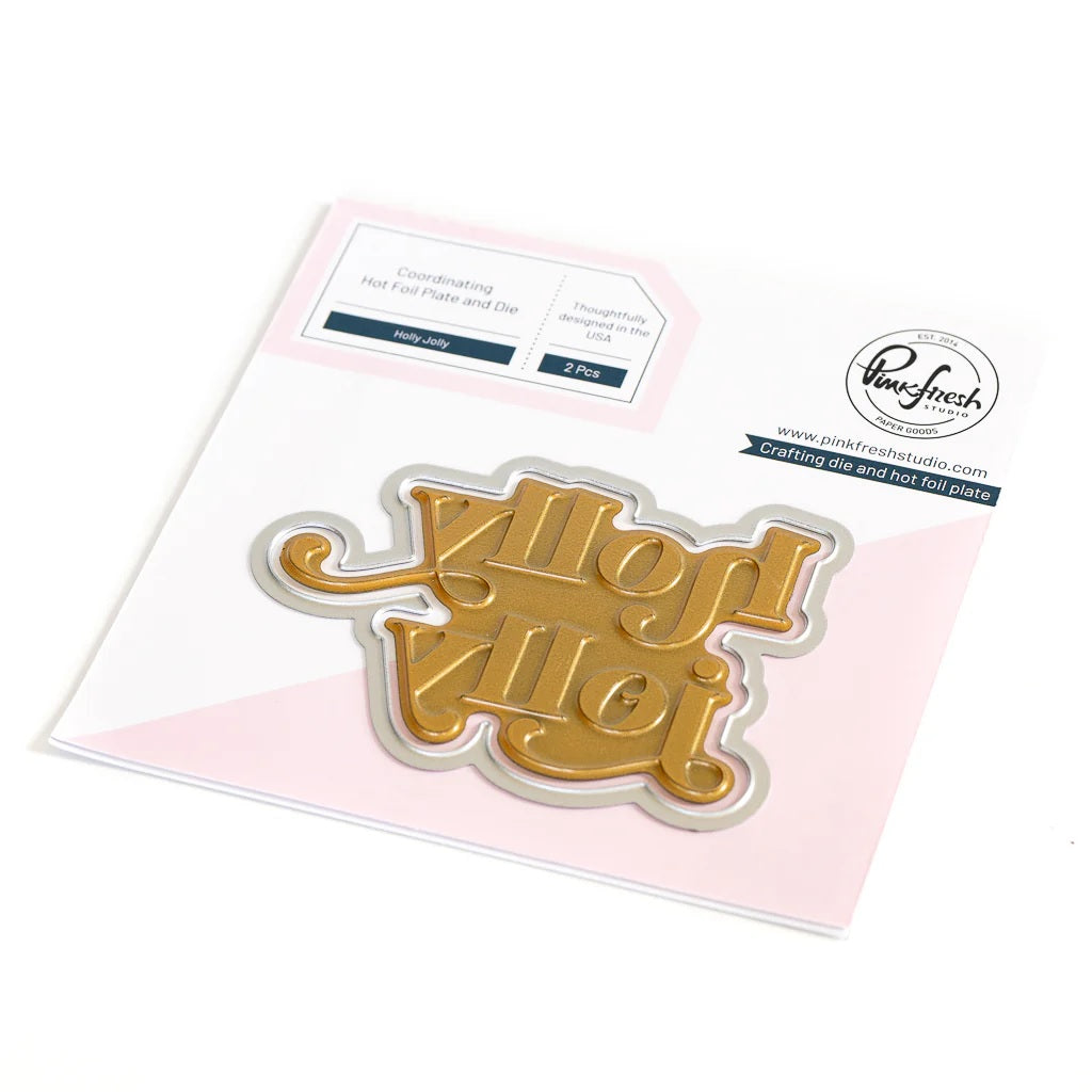 Pinkfresh Studio Hot Foil Plate + Die Holly Jolly (211523)