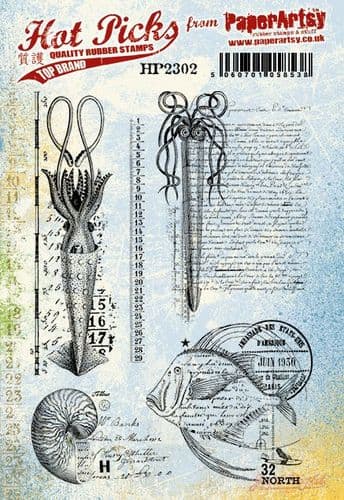 PaperArtsy Eclectica3 Stamp Set Squid (HP2302)